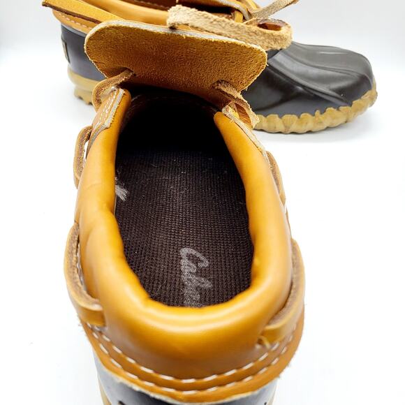 Cabela's Brown Tan Beige Duck Ankle Boot Shoes Waterproof Lace-up Women's Size 6 - Picture 7 of 9